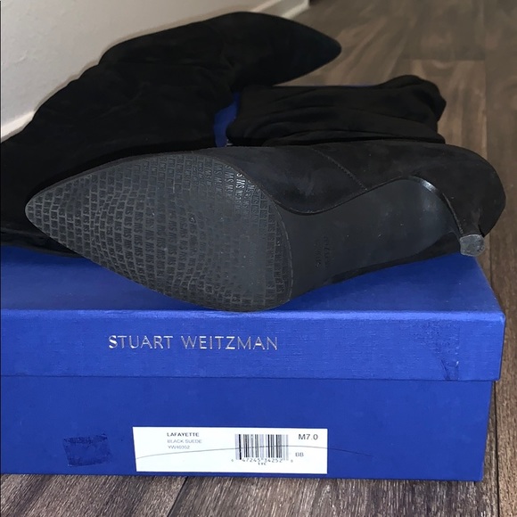 STUART WEITZMAN SUEDE SLOUCH BOOT - Picture 3 of 3